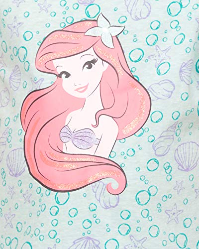 Disney Princess Ariel Tshirt 2 Pack Gift Set-Short Sleeve Girls Dresses, Dawn Pink/Blue, 3T #TOP5