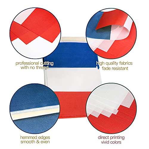 Anley France String Flag Pennant Banners, Patriotic Events 14th of July French Bastille Day Decoration Sports Bars - 33 Feet 38 Flags - Image 2