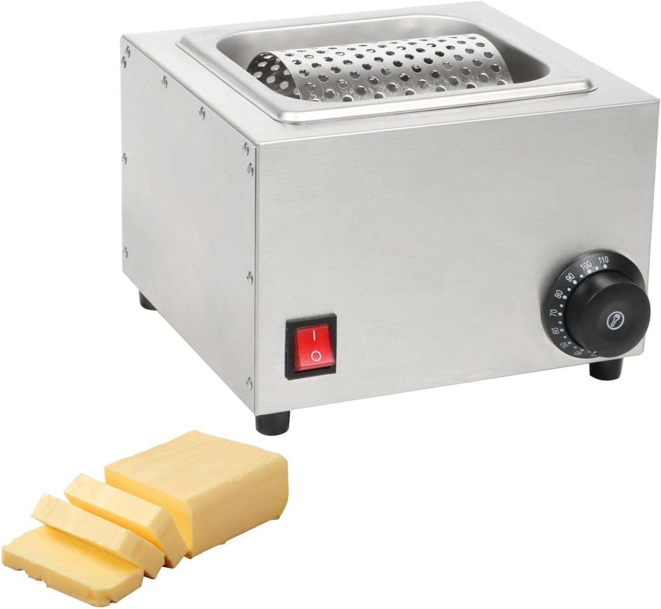 Electric Butter Roller Butter Wheel Warmer Fast Even Butter Spreading Food Grade Stainless Steel Ideal for Home and Commercial Kitchens