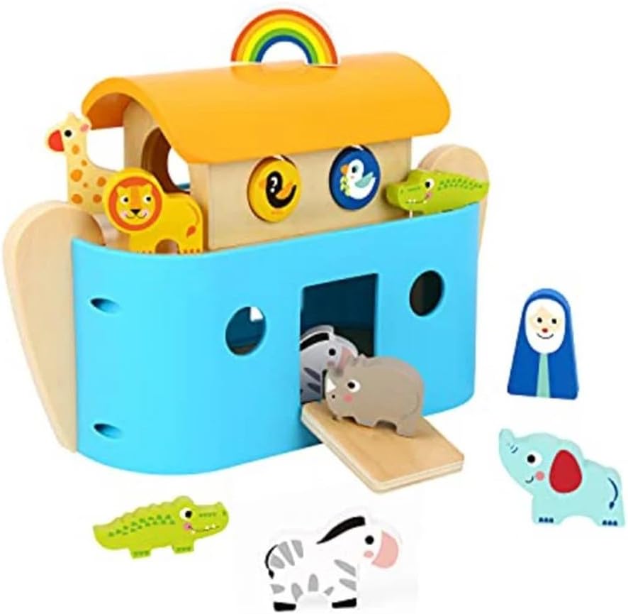 AB Gee abgee 921 TF330 EA Wooden Noah's Ark with Storybook, red