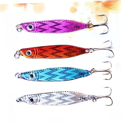 CLISPEED 4 Peças Iscas Em Forma De Peixe Realistas Iscas De Pesca Simulação Iscas De Pesca Peroladas