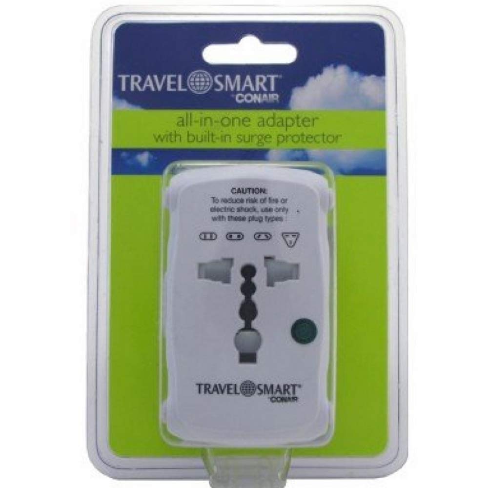 Travel Smart by Conair TS237AP All In One Adapter Plug With Surge Protection