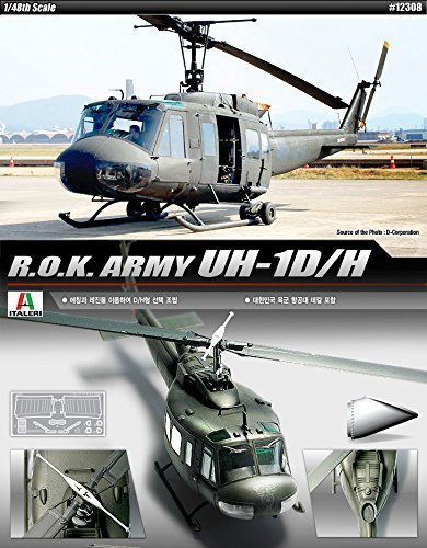Academy 1/48 UH-1D/H R.O.K Army Helicopter 12308 - Plastic Model Kit