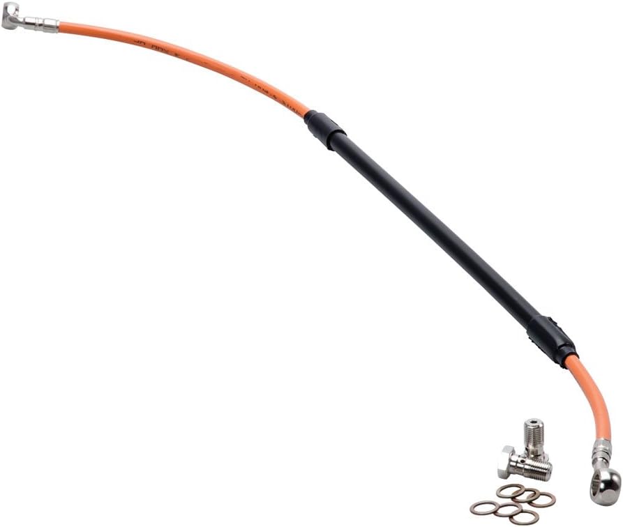 Tusk Rear Motorcycle Steel Braided Brake Line Standard Length Orange For KTM 300 EXC 2004-2005