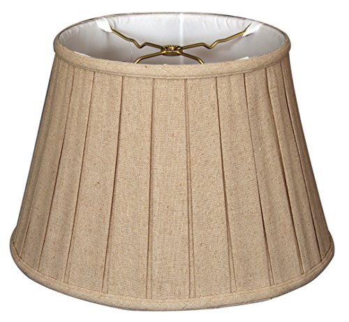 Royal Designs Empire English Pleat Basic Lamp Shade, Linen Cream, 6-way 13 x 19 x 11.25