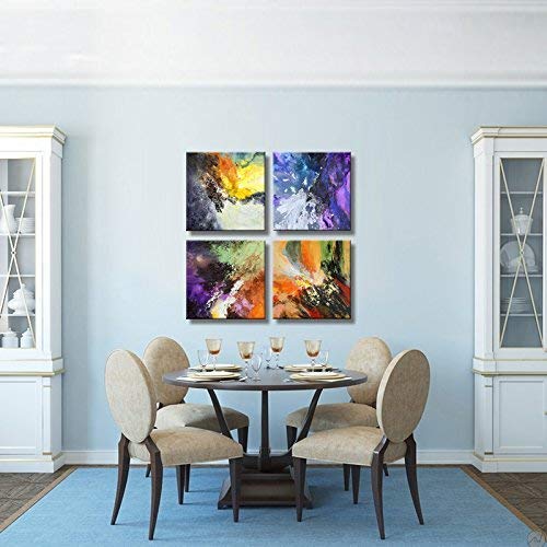 Abstract Wall Art For Living Room Bedroom Bathroom Office Kitchen Wall Decor Canvas Prints Original Abstract Painting On Canvas Modern Framed Art Blue Purple #TOP6