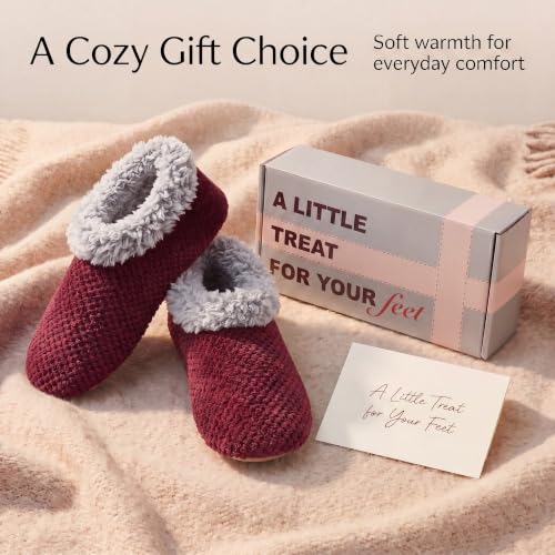 Image of The Metluks Womens Slippers Indoor Soft Sole Slipper Socks | Fuzzy sherpa lining, warm winter comfort, non slip grippers, flexible feel, washable, cozy home wear