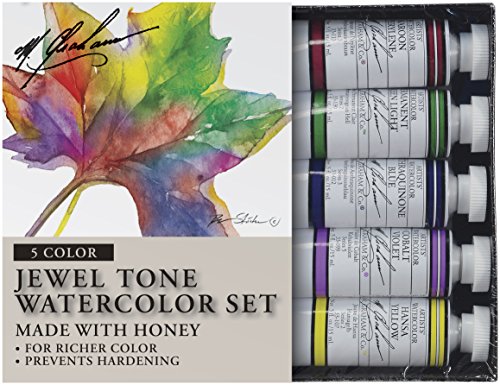 M. Graham & Co. Tube Watercolor Paint Jewel Tone 5-Color Set, 1/2-Ounce