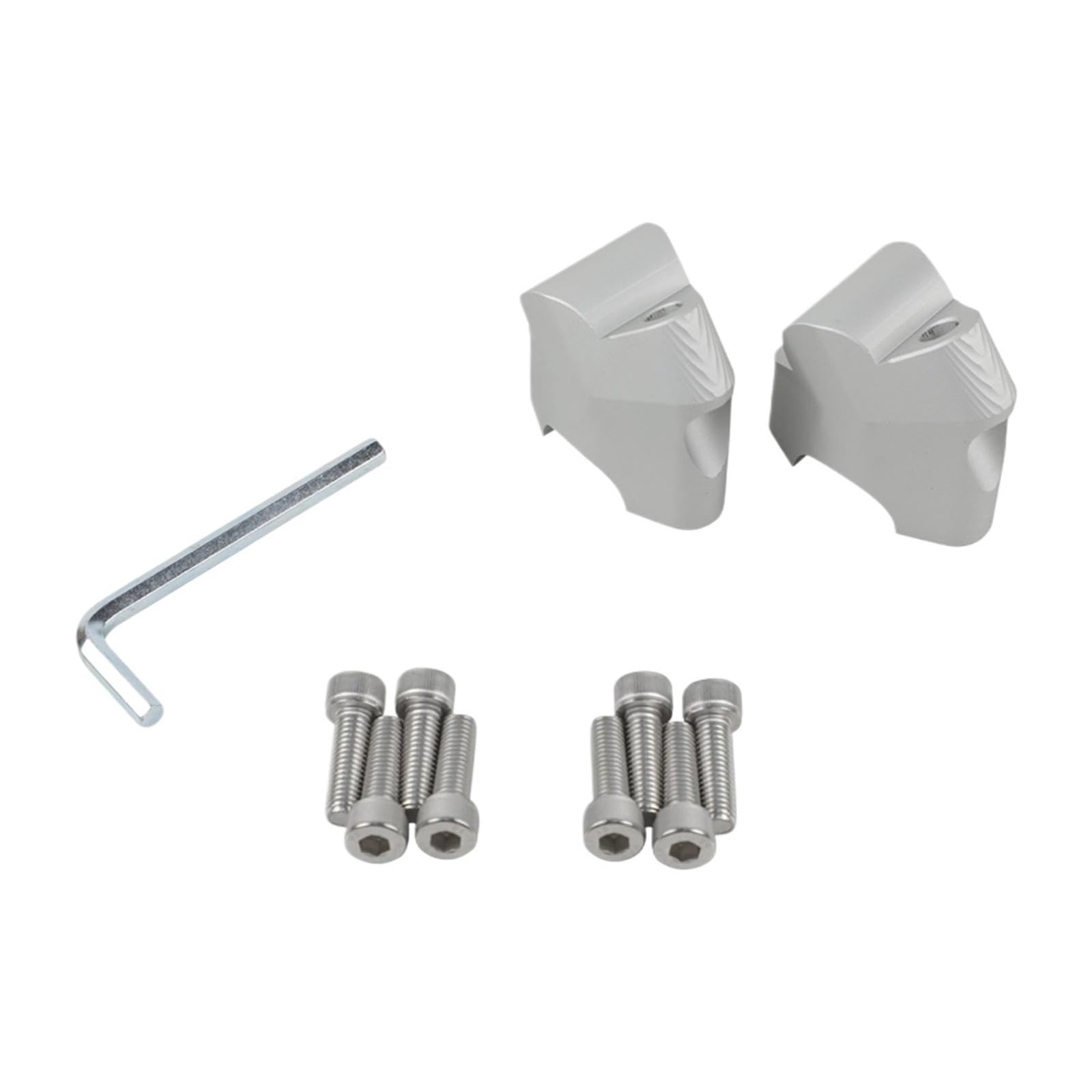 XFYESL Motor Handlebar Riser Modification Accessories Height Increase Raise Adapter Handlebar risers kit(Silver)