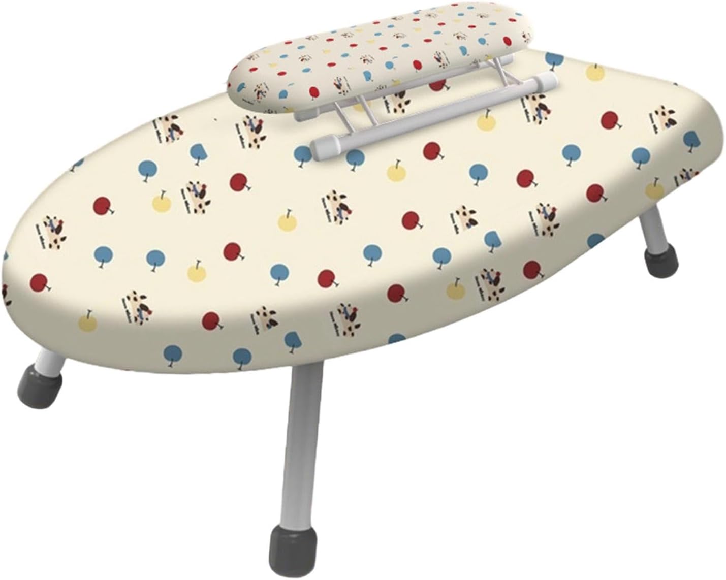Small Tabletop Ironing Board Heat Resistant Cover Compact Mom Gift Washable Removable Cover for Laundry Room Home Apartments, with Sleeve Board