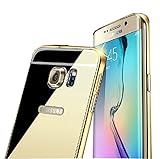 Samsung Galaxy Note 5 Mirror Case, Blue-sea88(TM) Luxury Anti-scratch Ultra thin Mirror Metal Aluminum Frame Case for Samsung Galaxy Note 5 (Gold)