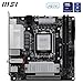 MSI PRO H810I WiFi Motherboard, ITX - Supports Intel Core Ultra Processors (Series 2), LGA 1851 - DDR5 Memory Boost (6400 MT/s MAX), PCIe 5.0 x16, M.2 Gen4, 2.5G LAN