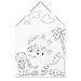 Easy Playhouse Cardboard Dinosaur House - Kids Art & Craft for Indoor & Outdoor Fun, Color Dino Species, 32inchesX26.5inchesX40.5inches