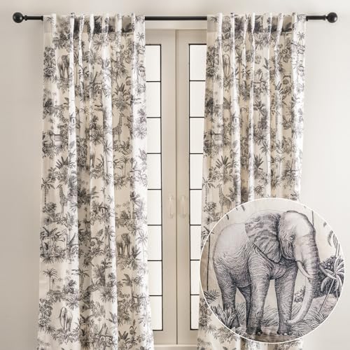 Maison d' Hermine Curtains for Living Room 100% Cotton 50"x84" (Pack of 2)