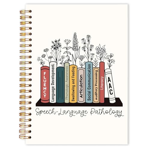 Qabliqo Spiral-Notizbuch für Sprechsprache, Pathologen, 14 x 21 cm, SLP Logopäden, Geschenke, Tagebuch zum Schreiben, psychische Gesundheit, Notizbuch für Notizen, Therapie, Büro, Schulbedarf