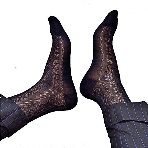 Goobester Male Sheer Formal Wear Suit Transparent Business Tube Dress Socks For Men2