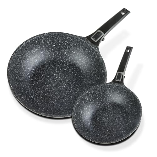 GSW 167765 Pfannen-Set Easy Click mit abnehmbarem Griff, 2-tlg, Aluminium,...