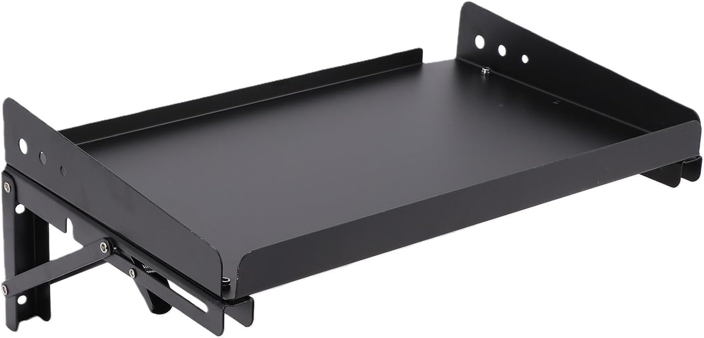 Jeffergarden Adjustable Rail, Folding Storage Rack, Heavy Duty Wall Tool Shelf, Space Saving Garage Storage with Alloy Steel Material for Workshop, Kitchen, Office