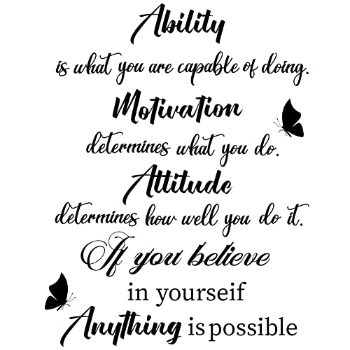 Vinilos decorativos con frases motivacionales removibles