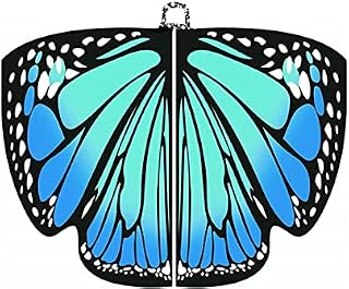 Womens Butterfly Wings Cape Adult Fairy Pixie Cloak Fancy Dress Costume