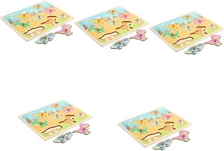 5 Conjuntos De Placa De Mão Do Bebê Crianças Quebra-Cabeças De Madeira Brinquedo Para Crianças Brinquedos Animais Forma De Madeira Quebra-Cabeça Padrão De Madeira Blocos ibasenice