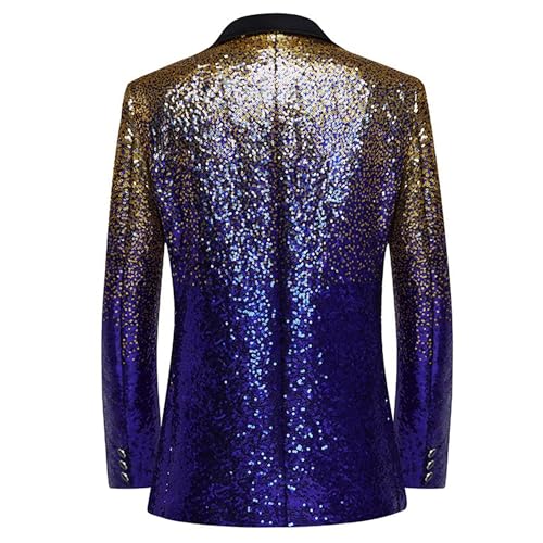 Men Gradual Change Sequins Shiny Blazer Slim Fit Wedding Performance Suit Jacket One Button Stylish Sport Coat4