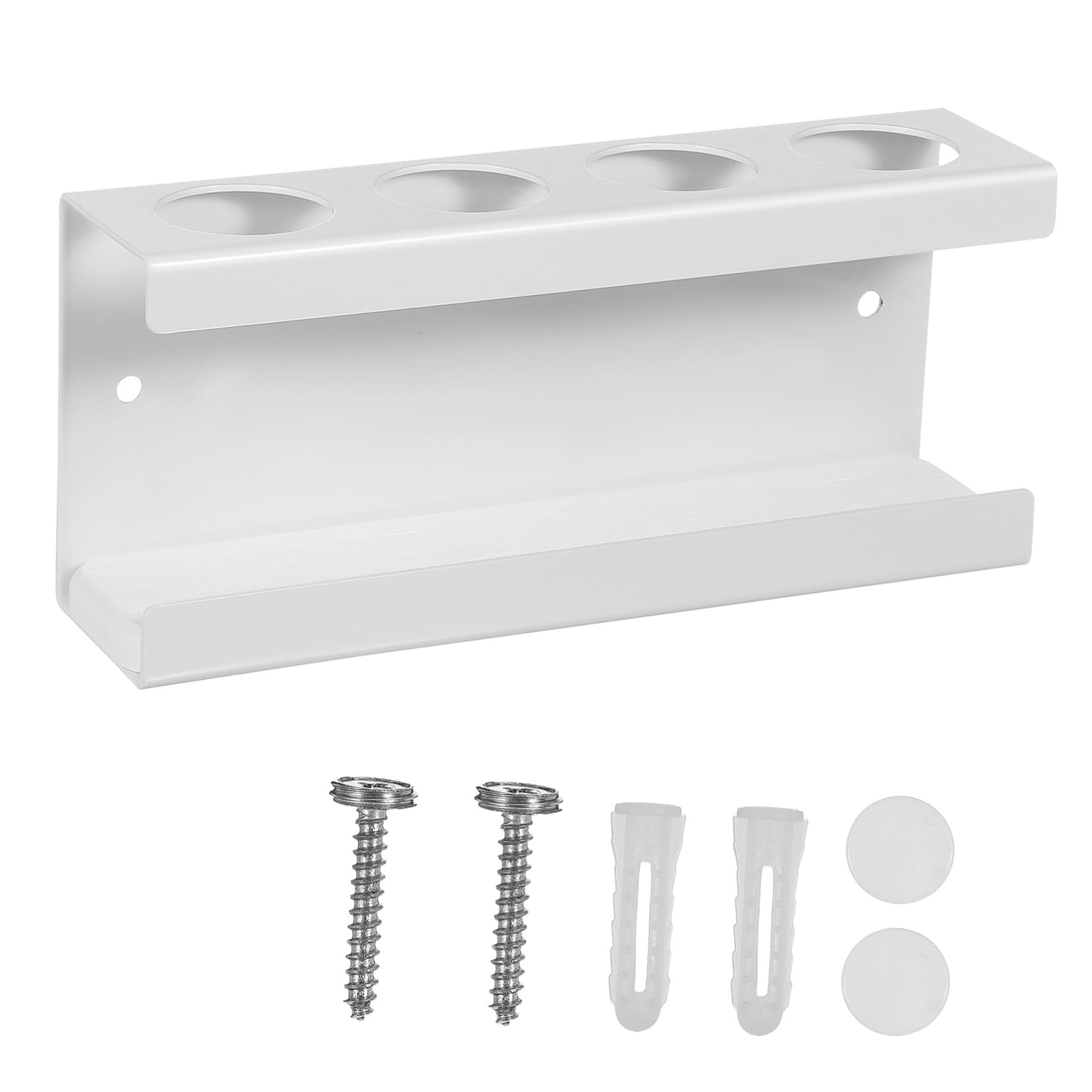 Soporte de Pared para Cepillos de Dientes Eléctricos Ranuras Anticaída Organizador de Baño Ahorra Espacio para Cepillos y Pasta