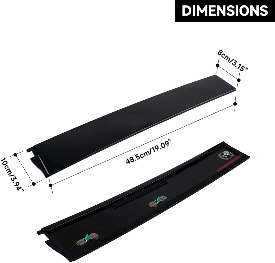 Front Right B-Pillar Side Molding Windshield Door Outer Trim B Pillar Trim Panel for Cadillac Escalade 2015-2020 for GMC Yukon 2015-2020 | Gloss Black | Replaces 84263145, 23324487, 84021604