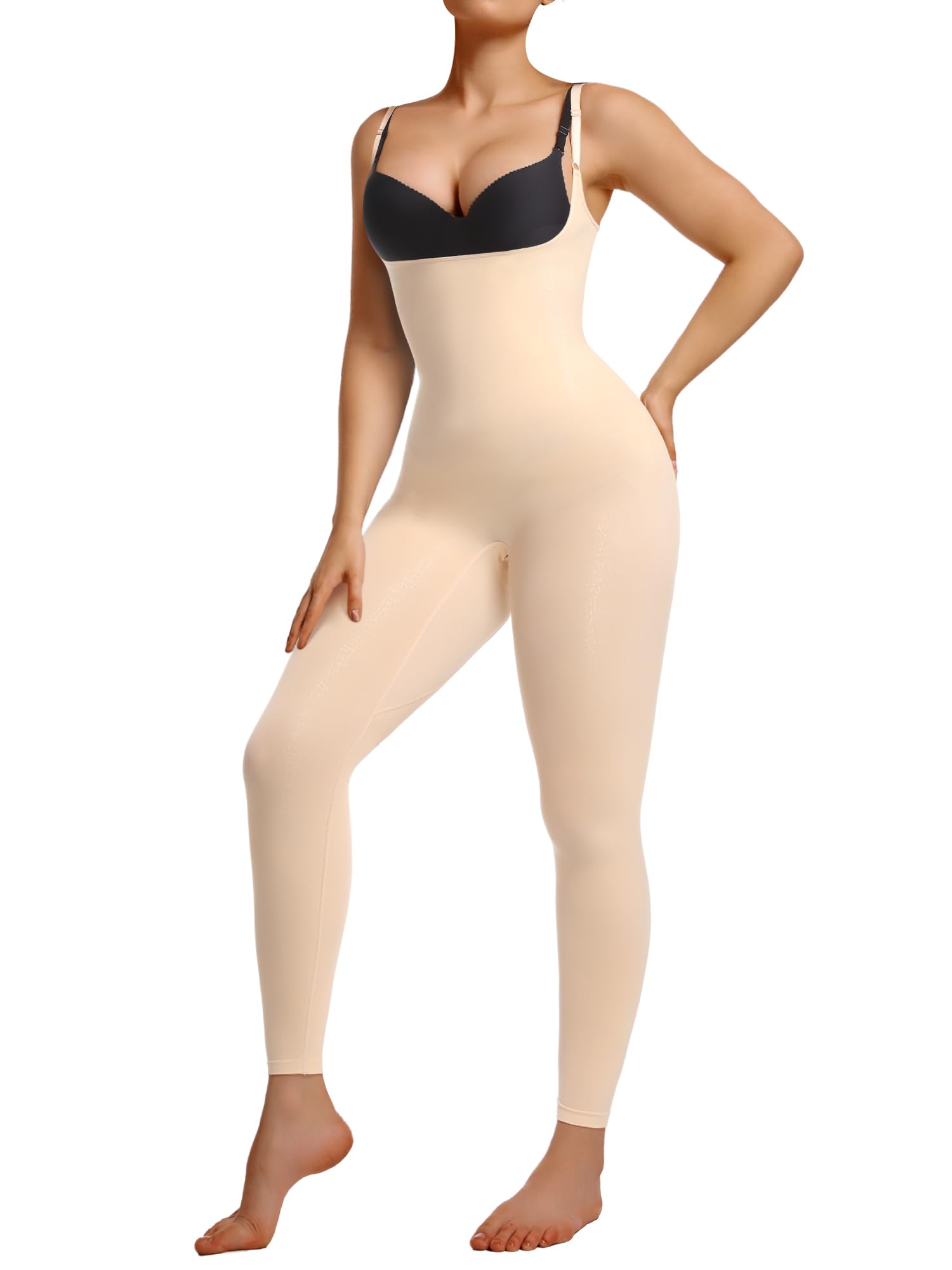 SHAPERX Hourglass Leggings 360 Compression 2 Sizes Look Full Body Shaper Breathable No Roll Down