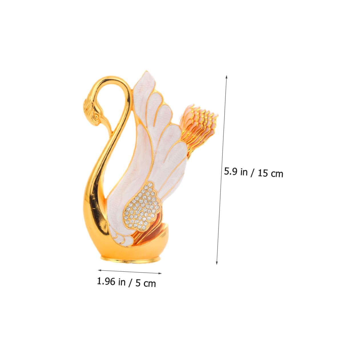 Cucharas de Café y Postre con Base Cisne Dorada Diseño Ergonómico y Superficie Pulida Cucharillas Versátiles para Servir y Condimentar Restaurante y Hogar