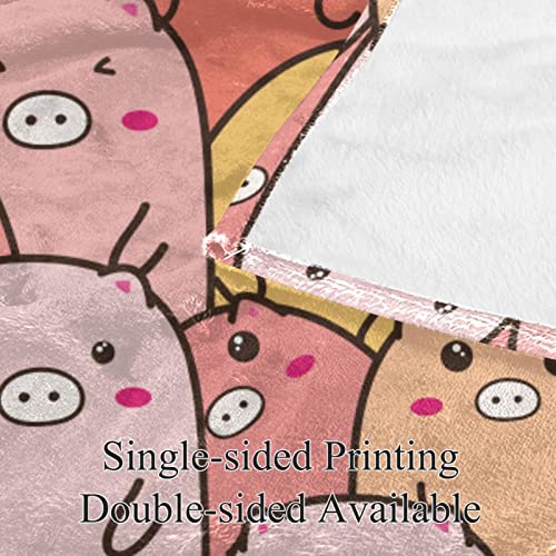 Couverture polaire cochon colorée idéale pour vos soirées cocooning - 5