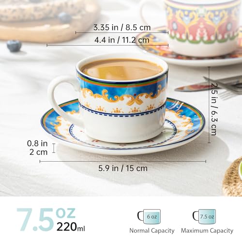 54% Off UNICASA Bohemian Coffee Cup Set of 4 - Image 3