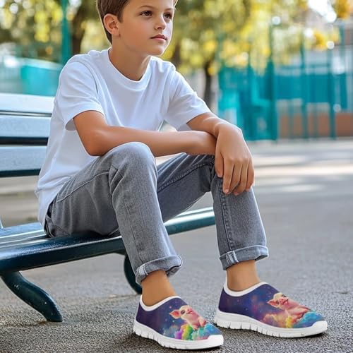 Kids Athletic Shoes Cute Girls Slip On Tennis Shoes Comfy Boys Casual Shoes4