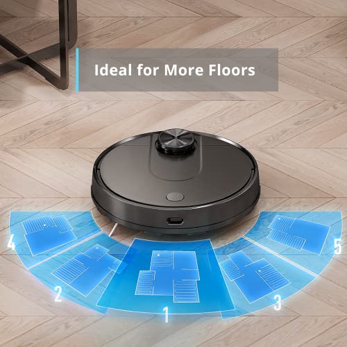 VIOMI-V2-Max-Robot-Aspirador-Navegacion-Lidar-Aspiracion-2400Pa-Limpieza-Personalizada-Control-MiHome-AppAlexaGoogle-Aspira-y-Lava-para-Limpieza-DomesticaPelos-AnimalesCabello-Negro