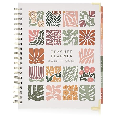 Aesthetic Teacher Planner For The 2026-2027 Academic School Year - Your All Incl. 8.5 x 11 Lesson Plan Book Supplies - Easily Organize Your Daily Weekly & Monthly Classroom/Homeschool Schedule