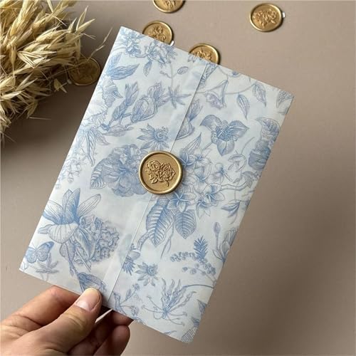 Papier vélin fleurs bleues pour réussir de belles invitations - 6