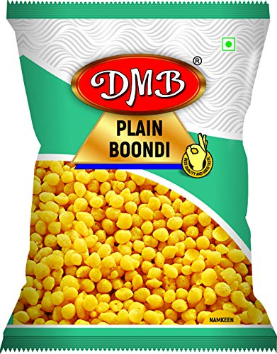 Image of DMB Namkeen Plain Boondi Snack Foods 150 Grams Each|Testy Plain Boondi |Delicious Plain Boondi |Plain Raita Boondi (Pack of 10) (Plain Boondi)