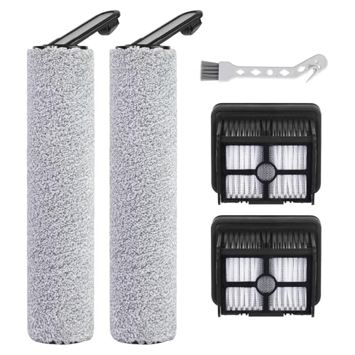 Image of Replacement Parts for Dreame G10, G10 Combo, H12S Cordless Wet Dry Vacuum | NOT for Other Models. ONLY Fits G10, G10 Combo, H12S. 2 Roller Brushes, 2 Filters & 1 Cleaning Brush
