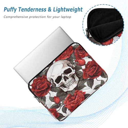 Funda para Laptop 13-14 Pulgadas con Diseño de Calaveras y Rosas miniatura 5
