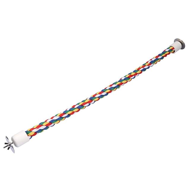 TOPINCN Pájaro De Pie Perca Suave Colorido Saludable Algodón Cuerda Loro Pájaro Bungee Juguete Regalo…