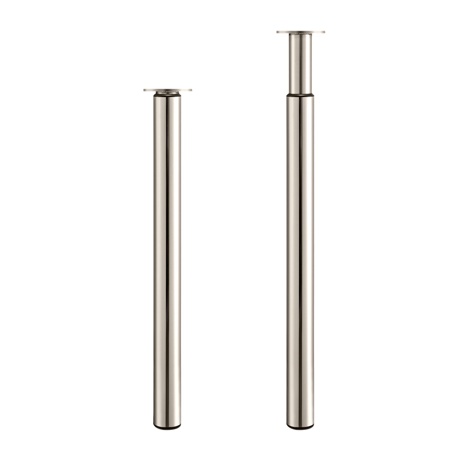 ARATERVIO Verstellbare Möbelbeine aus Edelstahl – Höhenverstellbare Tischbeine 710–1100 mm, Ø60 mm, rutschfeste Basis, Robuste und Langlebige Tischbeine für Küche