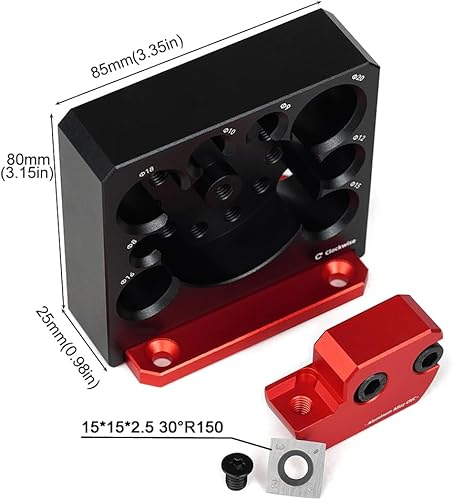 Miniatura 6 de Taladro ajustable Taladro Taladro Varilla redonda Auxiliar Herramienta Auxiliar con Hoja de Carburo, Taladro Eléctrico Fresado Cilíndrico