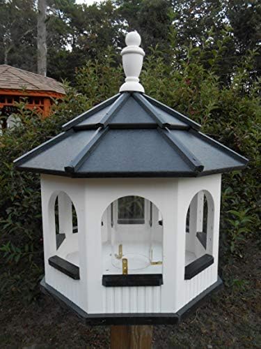 Homemade Bird Feeders for Small Birds You Never Knew You Needed 4 Large Gazebo Vinyl Bird Feeder Amish Homemade Handmade Handcrafted White & Black