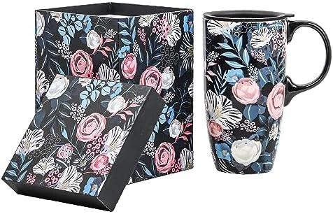 Topadorn 17oz Ceramic Travel Coffee Mug With Sealed Qatar