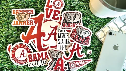 Image of Alabama Crimson Tide Stickers & Decals 14 Pc Set, Car & Water Bottle