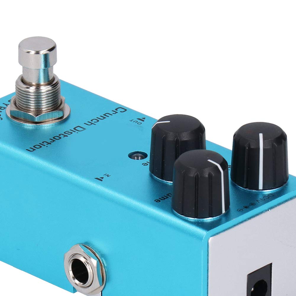 Alomejor E-Gitarren-Effektpedal, Crunch Distortion mit True Bypass, Einstellbarer Tonlautstärke für Klassischen Rock-Sound