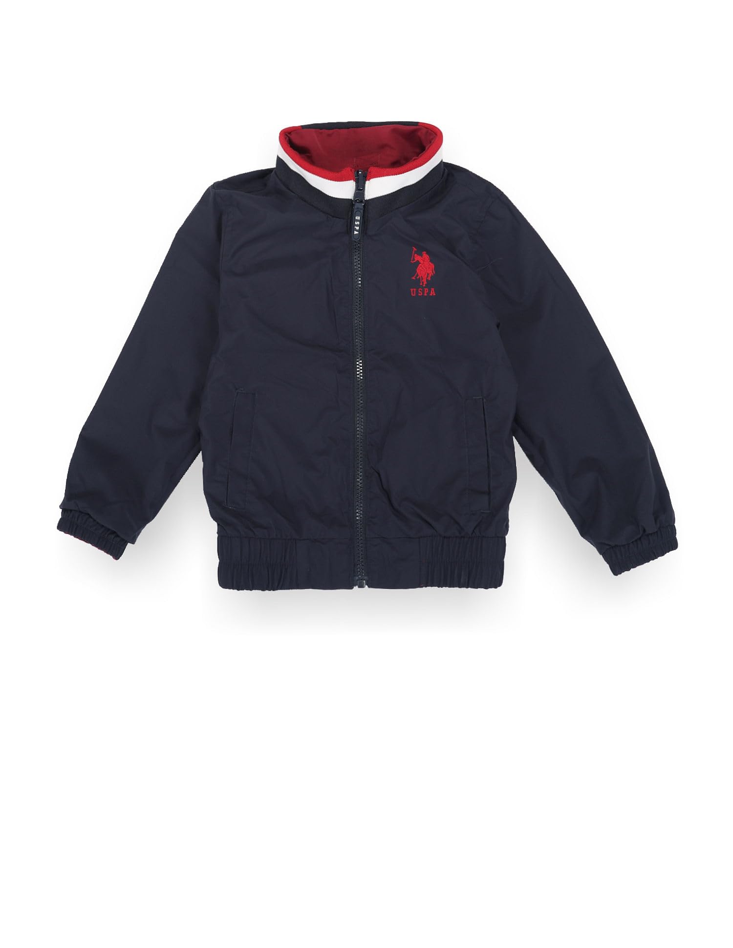 U.S. Polo Assn. Kids Regular fit Polyester Hooded Jackets (UKJCK0156_Blue_12M) 1