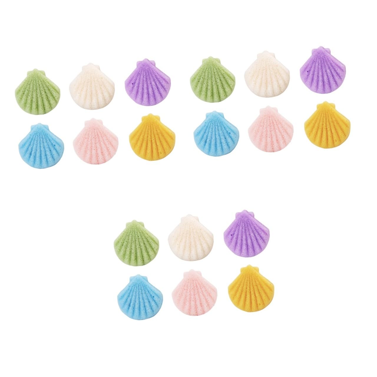 Healvian 18piezas Esponja Facial Natural Para Limpieza De Limpieza Facial Para Exfoliación Diaria y Desmaquillado Aleatorios