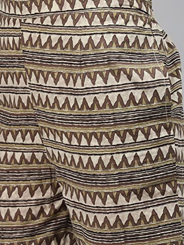 Image of Arayna Women's Cotton Printed Straight Kurta with Palazzo Pants & Dupatta Set