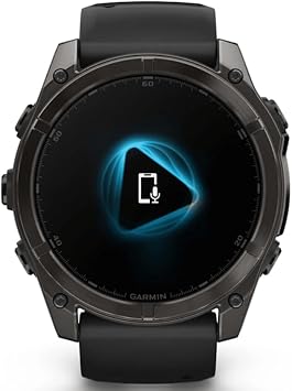 Garmin Fenix 8 – 51mm AMOLED Sapphire Carbon Gray DLC with Black/Grey Silicone Strap